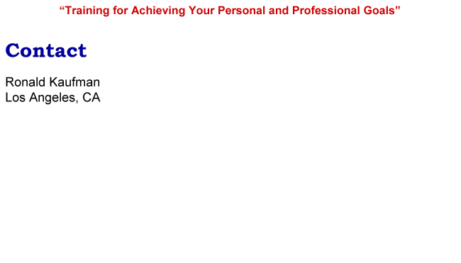 Ronald Kaufman contact information